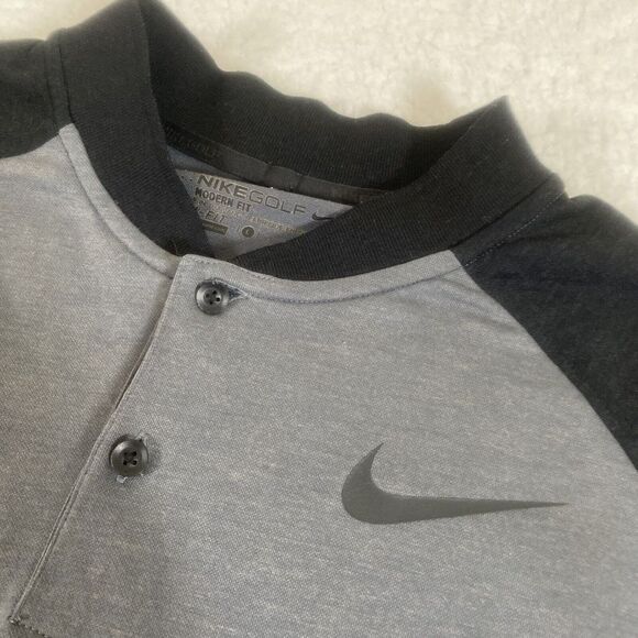 Nike Charlotte 49ers Polo Men's L Dri-Fit Blade Collar Short Sleeve‎ Shirt Grey - Picture 3 of 9